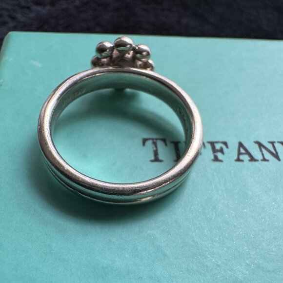 Tiffany & Co 18k Gold 925 Paloma Picasso Jolie Flower Ring Size 6.5 - Picture 10 of 10